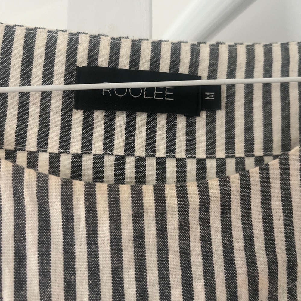 ROOLEE Grey and Cream Striped Dress